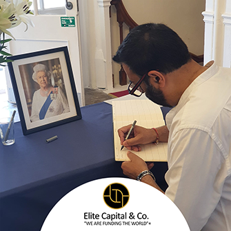 Mr. George Matharu, CEO of Elite Capital & Co. Limited recording his personal condolences at The Convent, Governor's Residence, 285 Main St, Gibraltar GX11 1AA